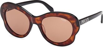 Pucci Emilio Pucci EP0221 56E Womens Sunglasses Tortoiseshell Size 54