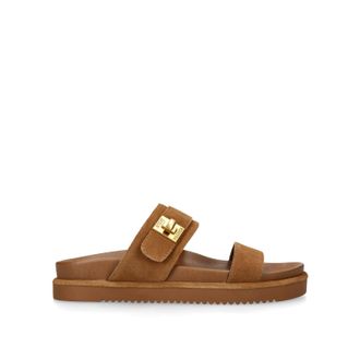 Steve Madden Womens Suede Take Two Brown Sandals - Size UK 7