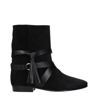 Isabel Marant Isabel Marant Zwarte Leren Enkellaarsjes