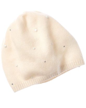Portolano Pearls & Crystals Stones Cashmere Beanie
