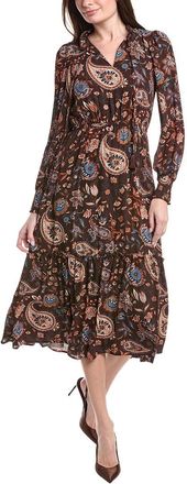 T Tahari Peplum Hem Midi Dress