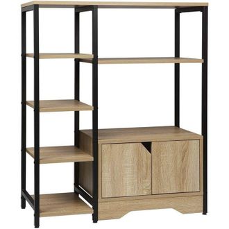 Woltu Woltu - Libreria Moderna Design 80 x 35 x 97 cm Scaffale Portaoggetti per Libri cd Legno