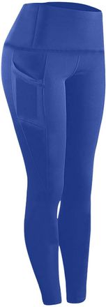 Generic Womens Leggings Hight Waisted Solid Colour Yoga Pants Soft Shapewear Stretch Workout Ladies Skinny Trousers for Yoga Gym Leggings with Pockets Lounge 