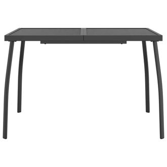 Berkfield Home Garden Table Anthracite 110x80x72 cm Steel Mesh in Black | Size: 110 x 80 x 72 cm
