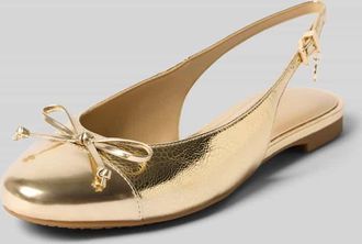 Michael Kors Ballerina aus Leder-Mix Modell Piper in Gold, Gr&ouml;&szlig;e 36