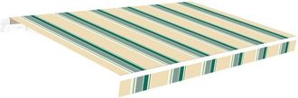 Wasabi Lona Para Toldo De 3x2 Beige Y Verde Acr&iacute;lico 300 Gr/m2 - Protecci&oacute;n Uv - Tela Enrollable 283x250cm - Repuesto De Toldos Terraza Y Jard&iacute;n