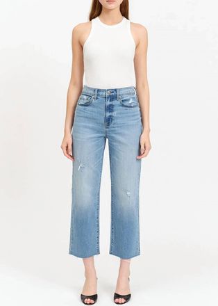 Daze Sundaze High Rise Straight Crop Jeans In Marina Vintage