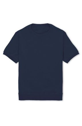 Fortela Ohio Brushed Jersey Short Sleeve Sweatshirt in Navy Blue at Nordstrom, Size Small Eu