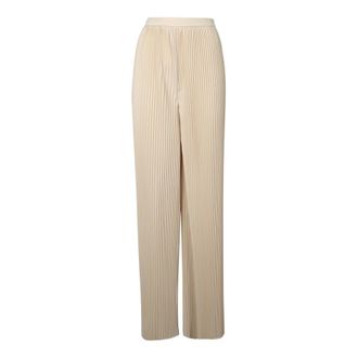 Fabiana Filippi Broeken, Dames, Beige, S, Polyester, High-waist Geplooide Broek