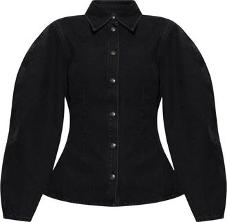 Rotate Rotate Birger Christensen, Dames, Blouses & Shirts, Zwart, Maat: M Denim