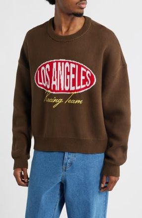 PacSun Racing Team Jacquard Graphic Sweater in Brown at Nordstrom Rack, Size X-Large