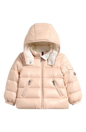 Moncler Kids Bady Down Puffer Jacket with Removable Hood in Pink at Nordstrom, Size 18-24M
