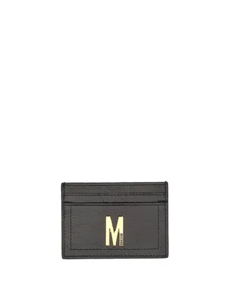 Moschino Card Holder With Gold Plaque