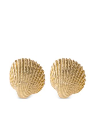 Federica Tosi shell-motif earrings - Gold