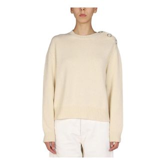 Jil Sander Jumper RN LS - female - Jil Sander - Round-neck Knitwear - Beige - XS - Knitwear