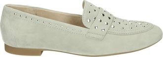 Paul Green Taupe Su&egrave;de Instappers met G Breedte - Dames - Loafers - Grijs - 40 EU - Su&egrave;de - Schoenen