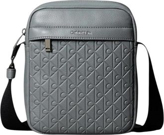 Calvin Klein Emblem Emboss Reporter - Heren - Schoudertassen - Grijs - ONE Size - Tassen