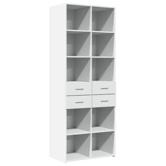 vidaXL Credenza Bianca 70x42,5x185 Cm In Legno Multistrato - Vidaxl