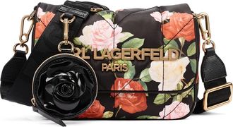 Karl Lagerfeld Voyage Crossbody in Black Floral at Nordstrom