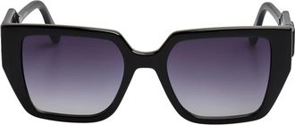 Karl Lagerfeld Rechthoekige Zonnebril - Dames - Zonnebrillen - Zwart - ONE Size - Accessoires