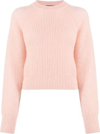 Fabiana Filippi mohair-blend crewneck jumper - women - Polyamide/Wool/Mohair - 36 - Pink