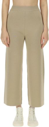 Kenzo Logo Patch Cropped Broek - Dames - Vrijetijds broeken - Bruin - S - Wol - Broeken
