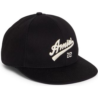Amiri 22 Logo Flexfit Baseball Cap in Black at Nordstrom, Size Large