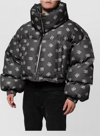 Dolce & Gabbana logo-print relaxed-fit puffer jacket