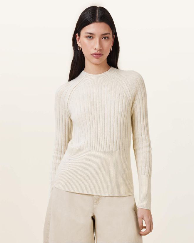 Womens Cashmere Maya Ribbed Cashmere Jumper, Size: S