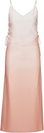 HUGO BOSS Hugo Womens Kasaka V-Neck Maxi Slip Dress in Open Misc - Multicolour - Size 14 UK