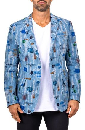 Maceoo Socrates Unconstructed Martyr012 Sport Coat in Blue at Nordstrom, Size 3