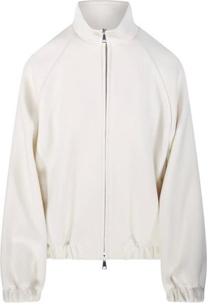 Max Mara Hoodies & sweatvesten, Dames, Beige, M, Avorio Zip Sweatshirt Stijl