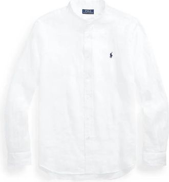 Ralph Lauren Wit Linnen Overhemd met Knoopsluiting - Heren - Casual Overhemden - Wit - XL - Linnen - Overhemden