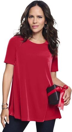 Roaman's Velour Swing Tee in Vivid Red at Nordstrom, Size 24