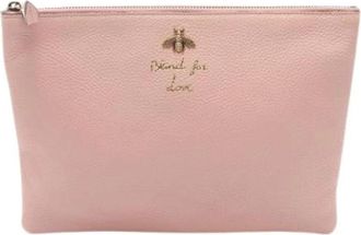 Gucci Pre-owned Vintage Clutch Bag - Dames - Vintage Clutch - Roze - ONE Size - Leer - Vintage