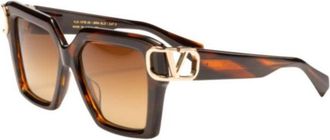 Valentino V - Uno Oversized Square Tortoiseshell Sunglasses