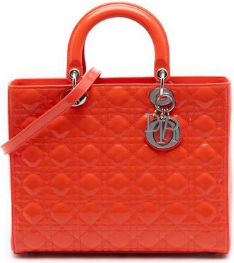 Dior Pre-owned Dior Large Patent Cannage Lady Dior Ladies 557KDWTZ655FIYN1