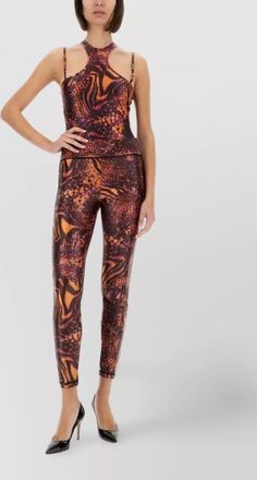 Versace Jeans Couture fitted leggings with side stripe detail