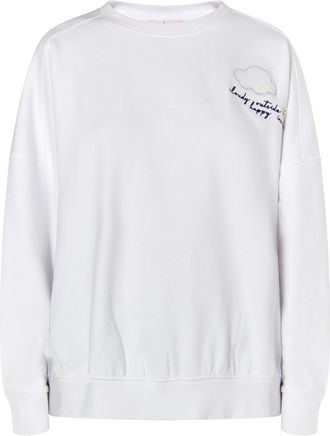 Mymo Sweatshirt met applicatie Dames wit