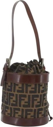 Fendi Pre-owned Canvas Bucket Bag - Dames - Vintage Tas - Bruin - ONE Size - Vintage