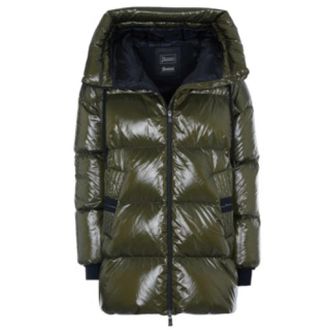 Herno Klassieke damesjas in effen kleur - Dames - Jassen - Groen - Maat: 2XS