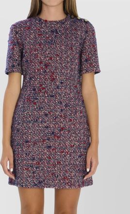 Gucci textured wool dress featuring signature buttons