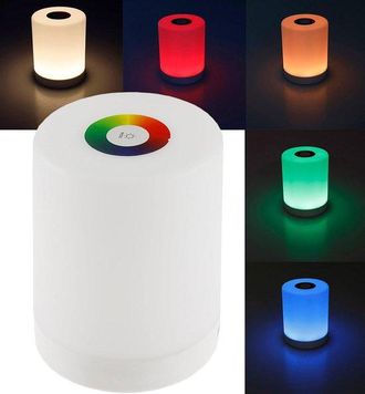No Brand L&aacute;mpara De Escritorio Led Regulable Con Sensor T&aacute;ctil Y Bater&iacute;a Recargable: Color Rgb Y Carga Usb