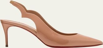 Christian Louboutin 70mm Hot Chick Patent Slingback Pumps