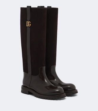 Dolce & Gabbana Botas DG de ante con piel