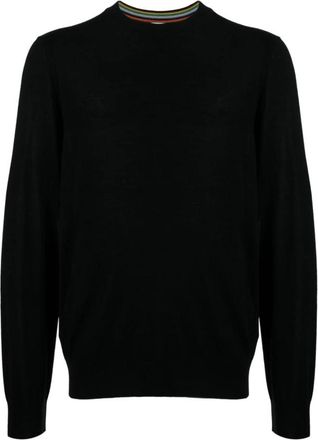 Paul Smith Zwarte Truien voor Mannen - Heren - Ronde hals truien - Zwart - XL - Wol - Truien & Vesten
