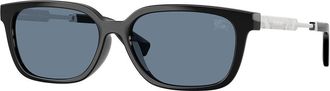 Burberry BE4481D Asian Fit Polarized 30012V Womens Sunglasses Black Size 54