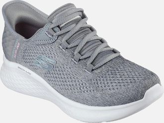 Skechers Womens Skechers Skech-Lite Pro Natural Textile Womens Grey/Multi Trainers - Size: 8