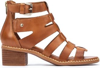 Pikolinos Womens Blanes Heeled Block Sandals In Brandy