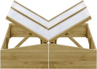 vidaXL Invernadero De Madera De Pino Impregnada 2 Uds 100x50x35 Cm Vidaxl
